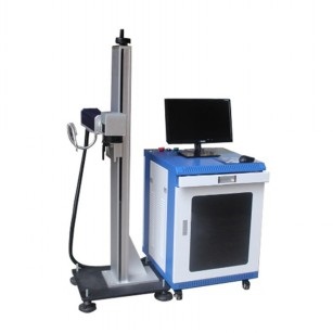 Flying Online Metal Fiber Laser Marking Machine with Conveyer Table